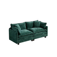 2-SITZER-SOFA DE-33969 modular Grün - Grün, Holzwerkstoff (195/84/75cm) - ComfortXL
