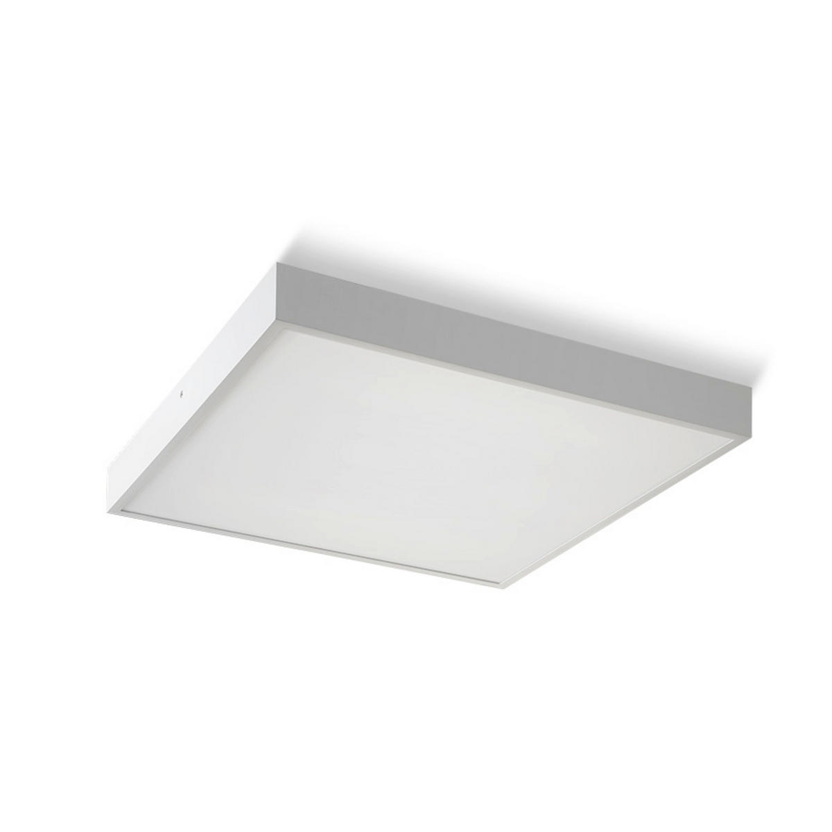 DECKENLEUCHTE STRUCTURAL LED 55x55 Weiß 48 W - Weiß, Metall (55/55/6cm) - Rendl