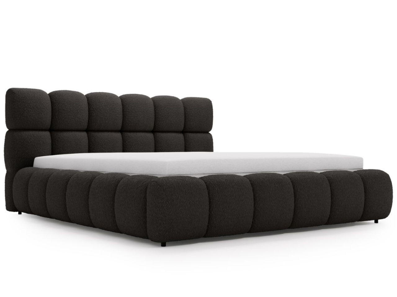 POLSTERBETT Modo 160x200 Bouclé-Stoff Schwarz - Schwarz, Textil (160/200cm) - Graingold