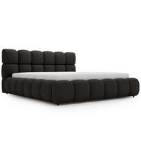 POLSTERBETT Modo 160x200 Bouclé-Stoff Schwarz - Schwarz, Textil (160/200cm) - Graingold