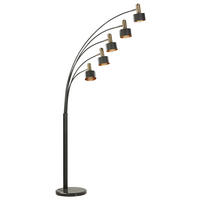 STEHLAMPE Anbesa 35/110/210 cm - Schwarz, Metall (35/110/210cm) - Beliani
