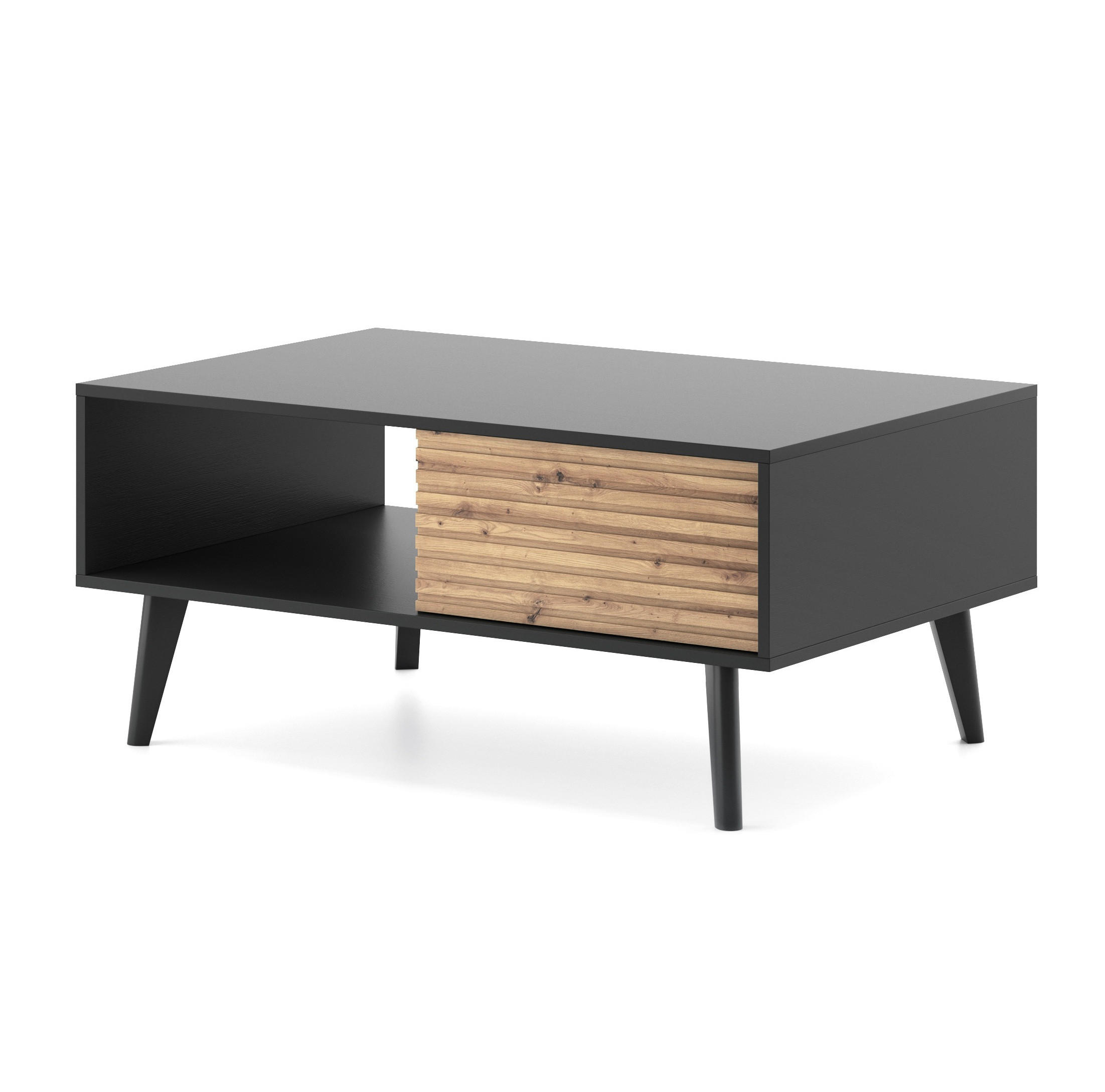 COUCHTISCH VILLETTA 104/48/68 cm Schwarz - Schwarz, Holzwerkstoff (68/104/48cm) - MASSENO