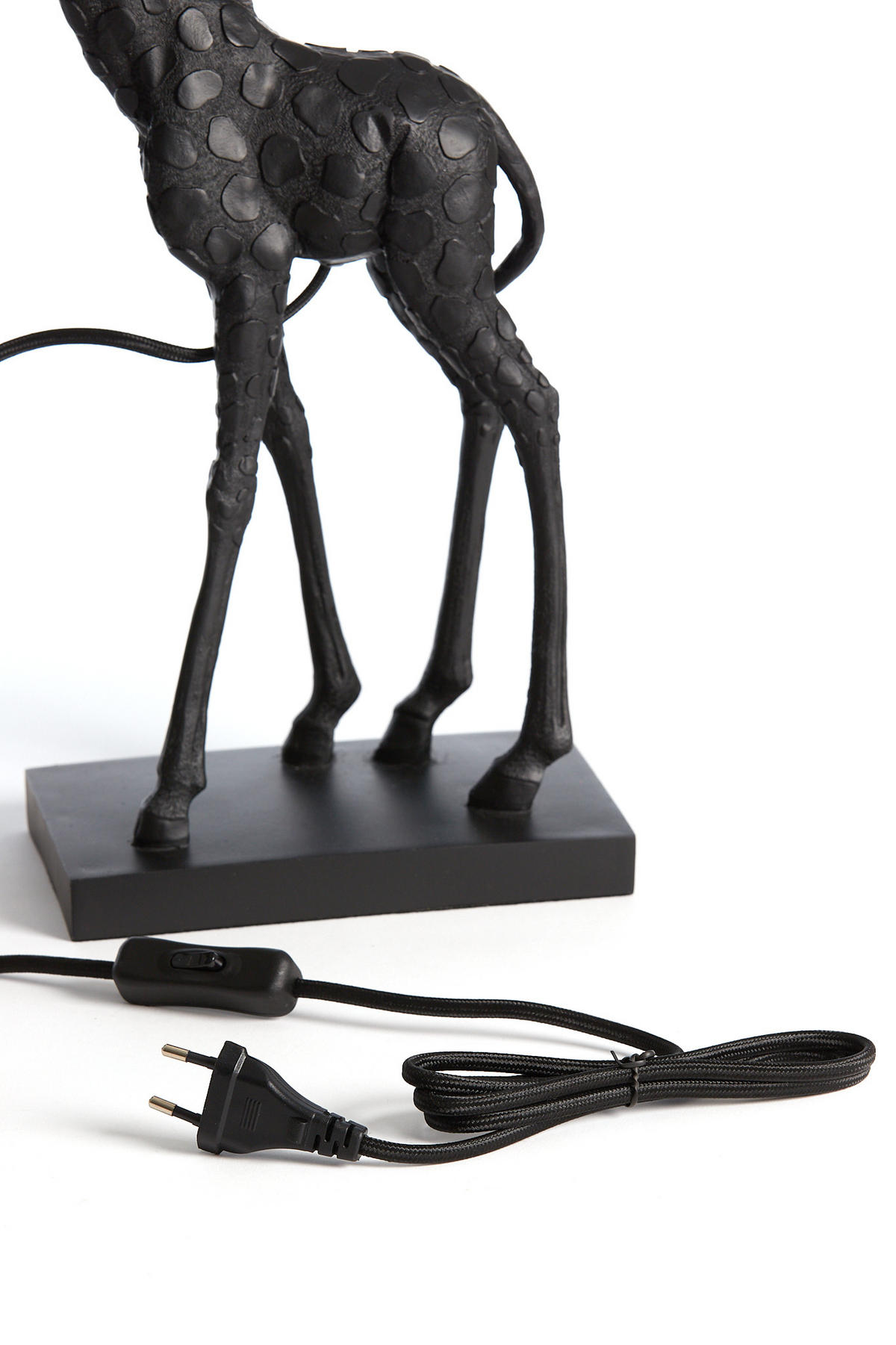 TISCHLAMPE Giraffe Schwarz Ø28/68 cm - Schwarz, Kunststoff (28/20/68cm) - Light & Living