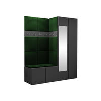 MOBILIER PENTRU HOL Orion XII - verde/grafit, material plastic/compozit lemnos (158/186/46cm) - MIRJAN24