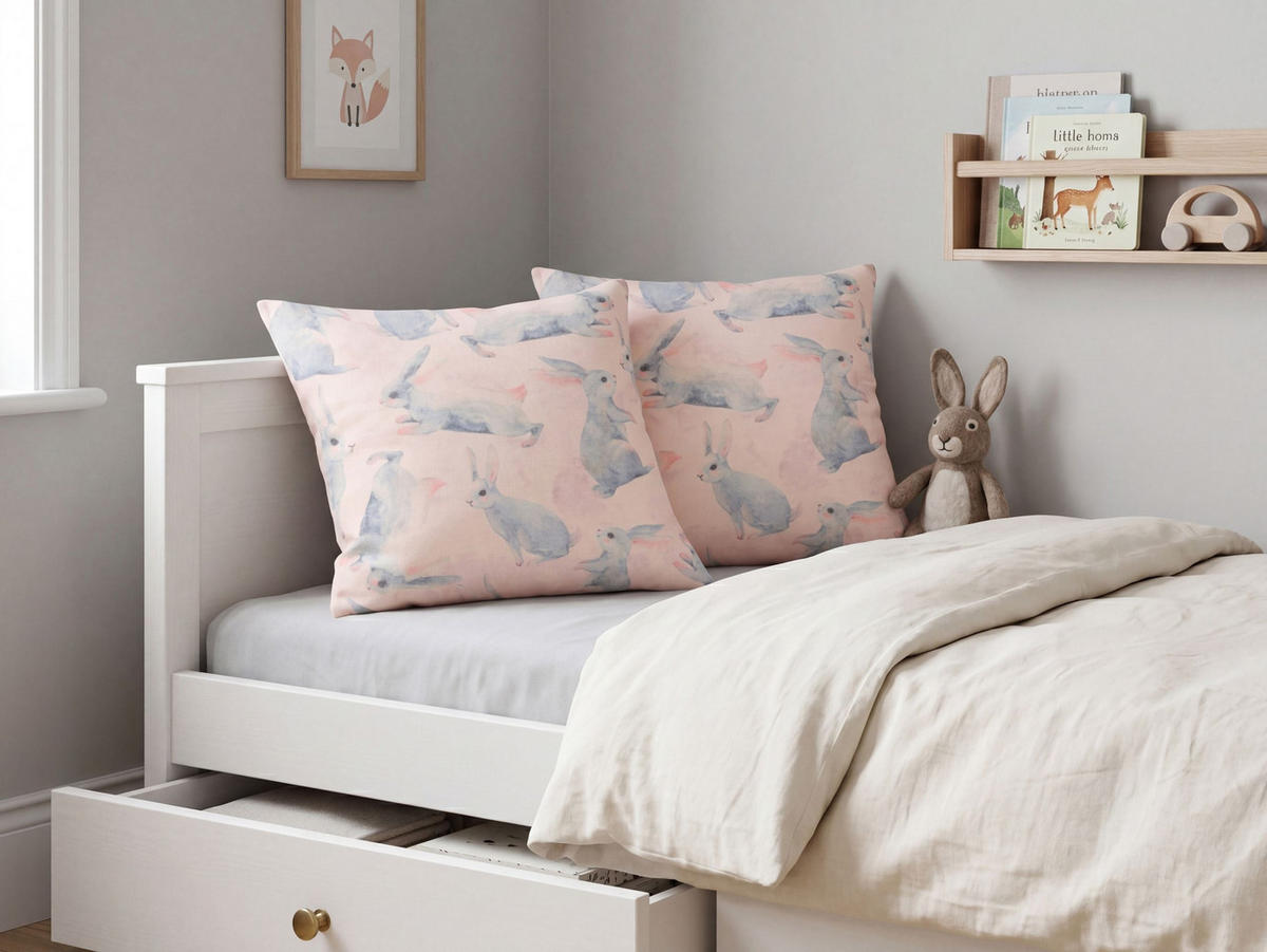 DEKOKISSEN 2er-Set Rosa 45/45 cm Ratibida - Pink, Naturmaterialen/Textil (45/45cm) - Beliani