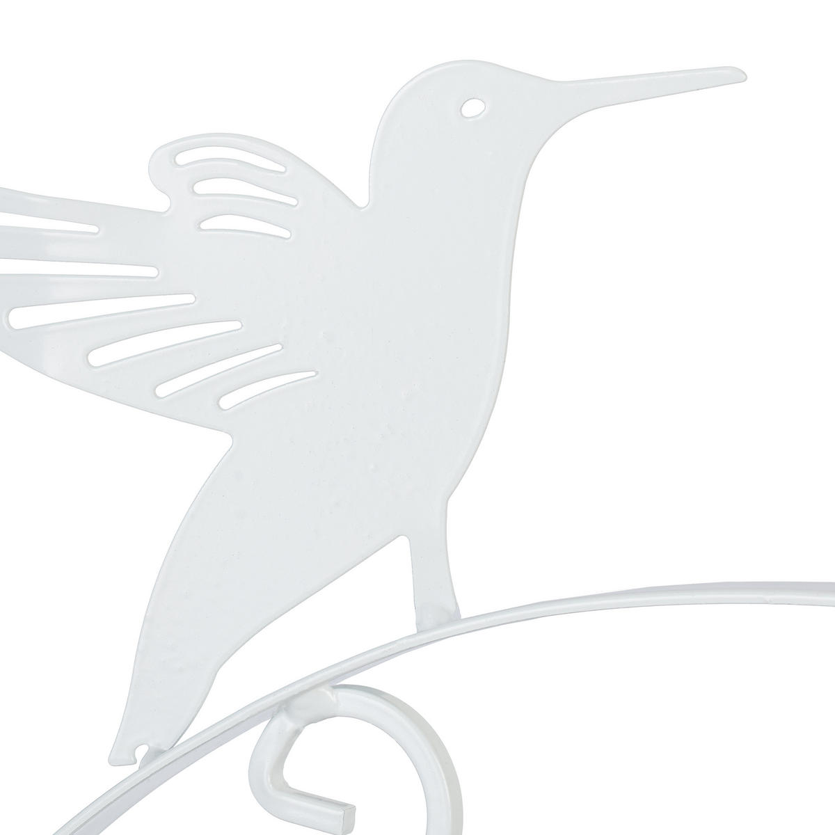 BLUMENAMPELHALTERUNG - Weiß, Metall (29.5/30/2cm) - Relaxdays