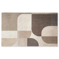 FUSSMATTE Geometrisch - Gewebte Struktur - Modern Fußabtreter 150x90 cm - Beige, Kunststoff (150/90cm) - MuchoWow