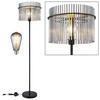 LED STEHLEUCHTE GORLEY Grau Rauchoptik - Grau, Glas (38/38/152cm) - Globo Lighting