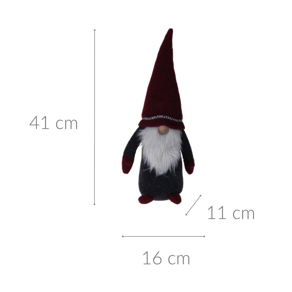 WICHTELMÄNNCHEN 16/11/41 cm - Multicolor, Textil (11/41/16cm) - Home Styling Collection