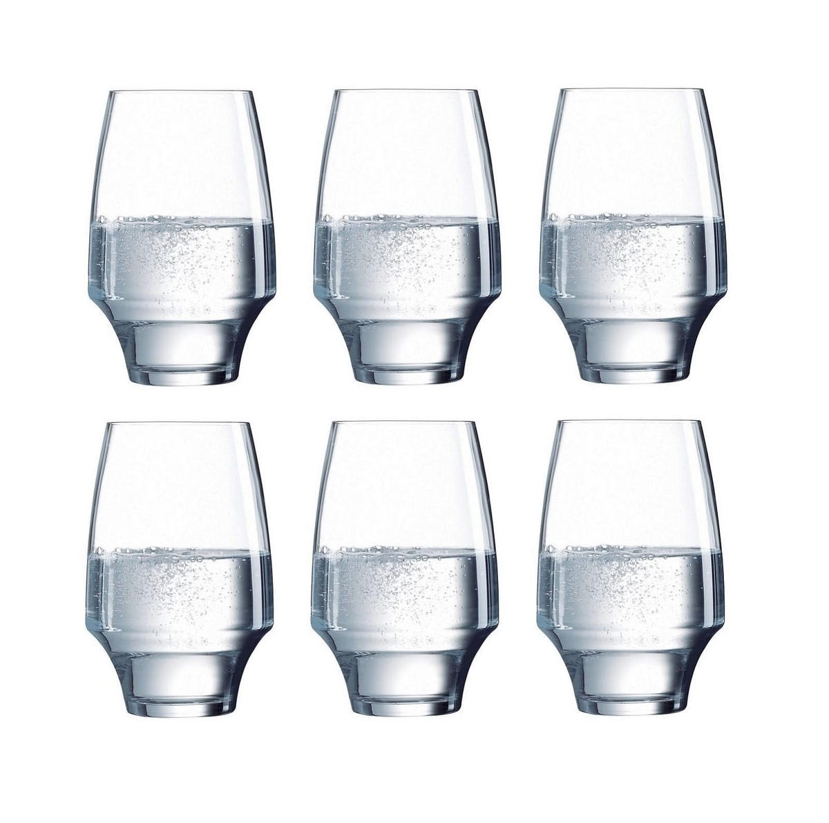WASSERGLAS Wassergläser Open Up 350 ml - 6 Stücke - Transparent, Glas