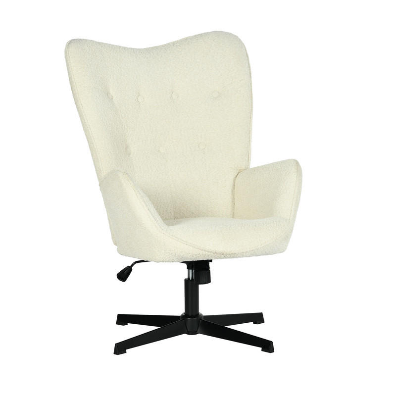 DREHSESSEL, 360° drehbar, mit Neigefunktion und Höhenverstellung, Chenillebezug, Beige - Beige, Metall (67/100/73.5cm) - Meubles Cosy
