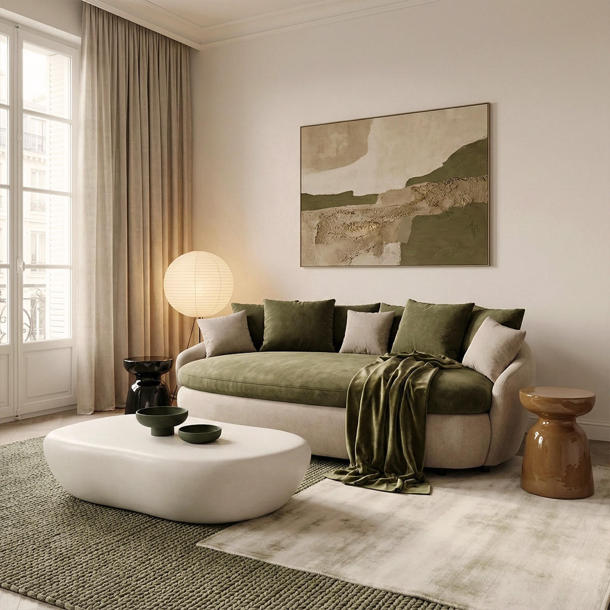 3-SITZER Zermatt - Dunkel Grün - Grün, Textil (238/80/140cm) - Pasmara