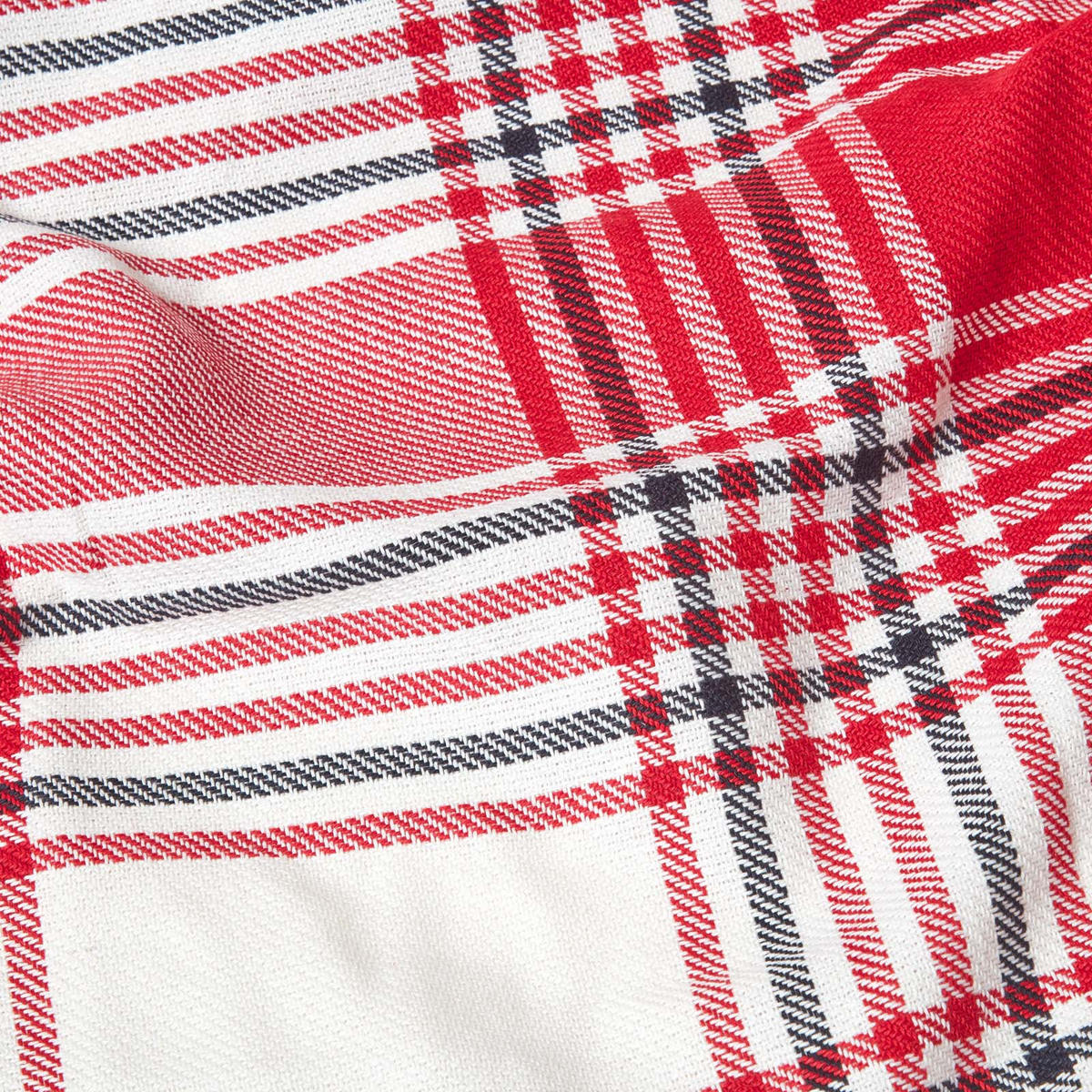 WOHNDECKE 150/200 cm, Schottenkaro, 100% Baumwolle - Rot, Textil (150/200cm) - Homescapes