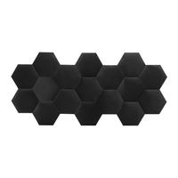 WANDPANEEL Bettkopfteil - Samt - 220 cm - Grau - HOPE - Anthrazit, Textil (224/108/5cm) - Pascal Morabito