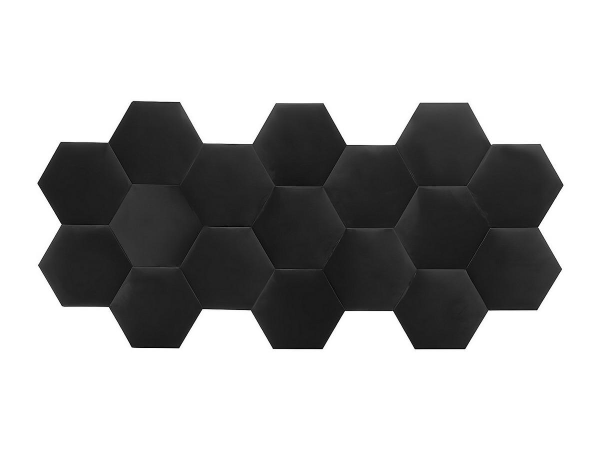 WANDPANEEL Bettkopfteil - Samt - 220 cm - Grau - HOPE - Anthrazit, Textil (224/108/5cm) - Pascal Morabito