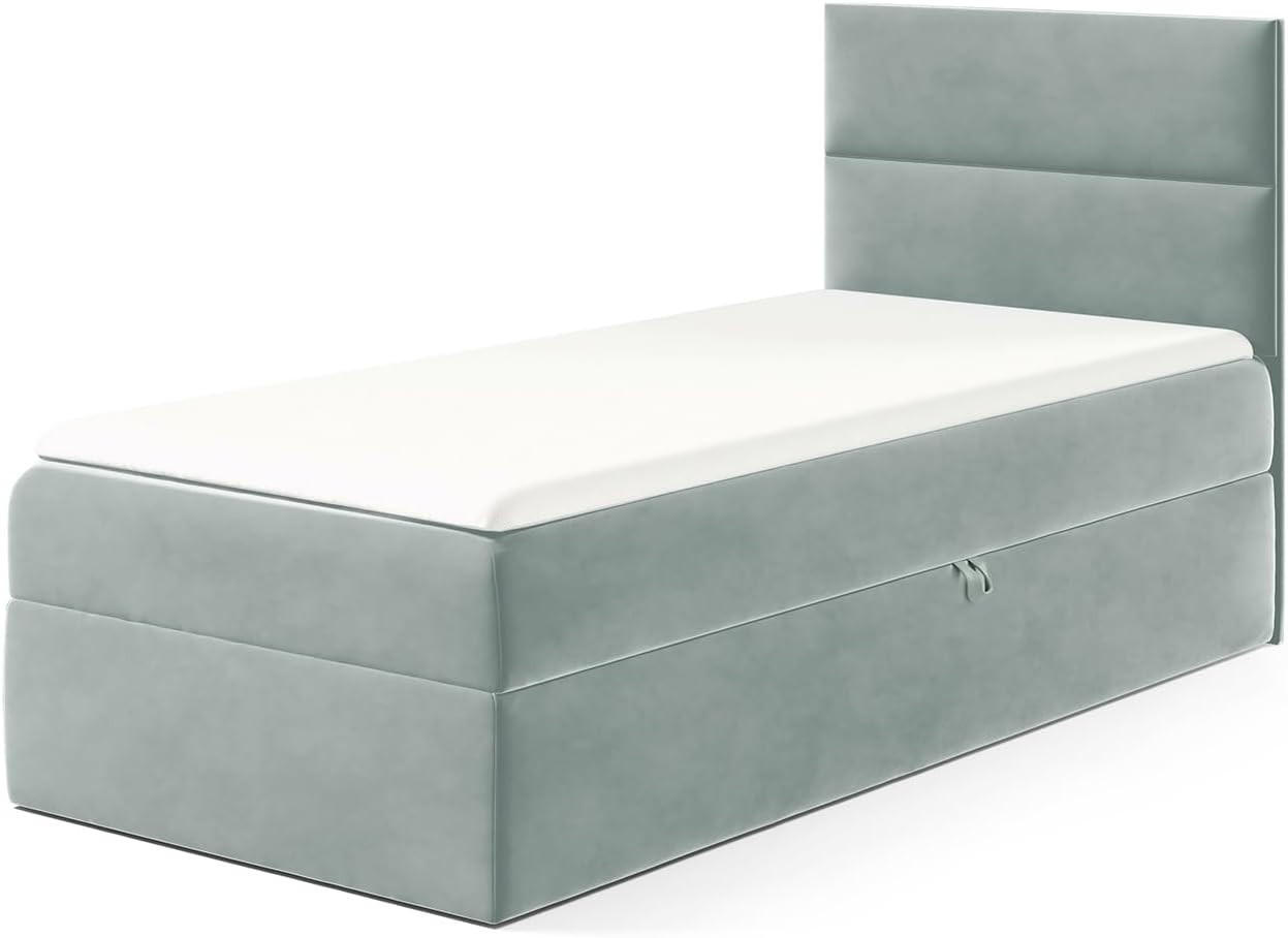 KINDERBETT MINO 1 - Blaugrau, Holzwerkstoff (104/208cm) - Meblini