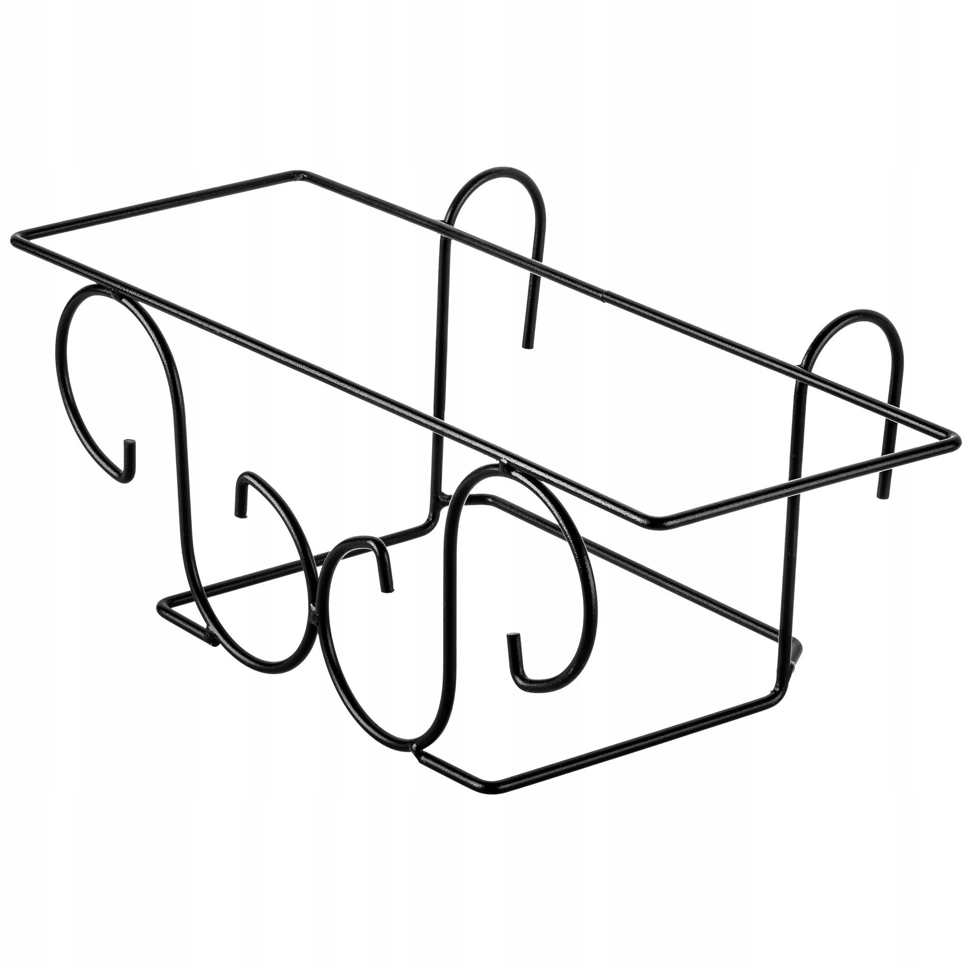 BALKONKASTENAUFHÄNGER 38 x 14 cm - Schwarz, Metall (14/38cm) - KADAX