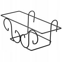 BALKONKASTENAUFHÄNGER 38 x 14 cm - Schwarz, Metall (14/38cm) - KADAX