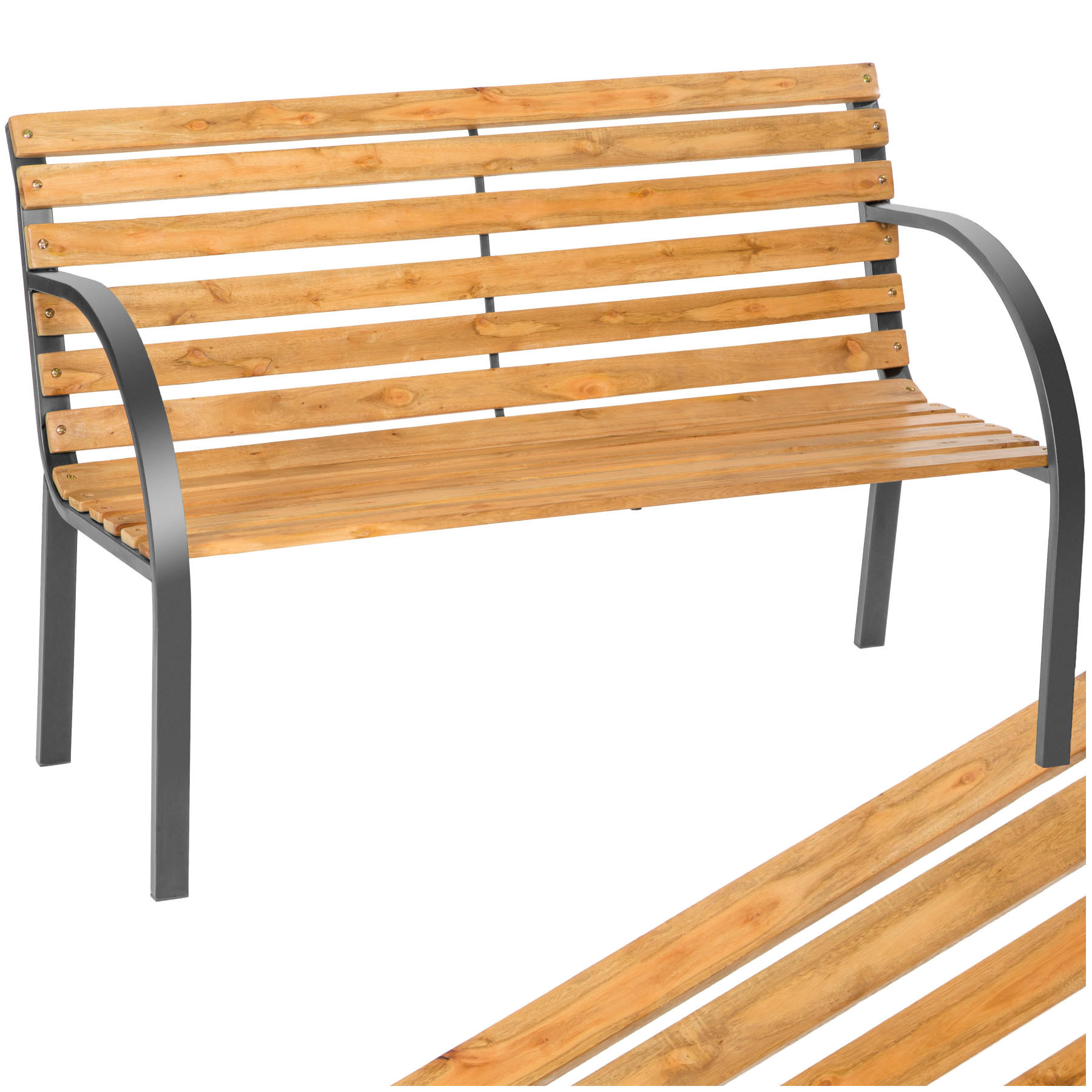 GARTENBANK Michaela,119,5 x 62 x 83 cm,braun - Braun, Holz (62/83/119.5cm) - tectake