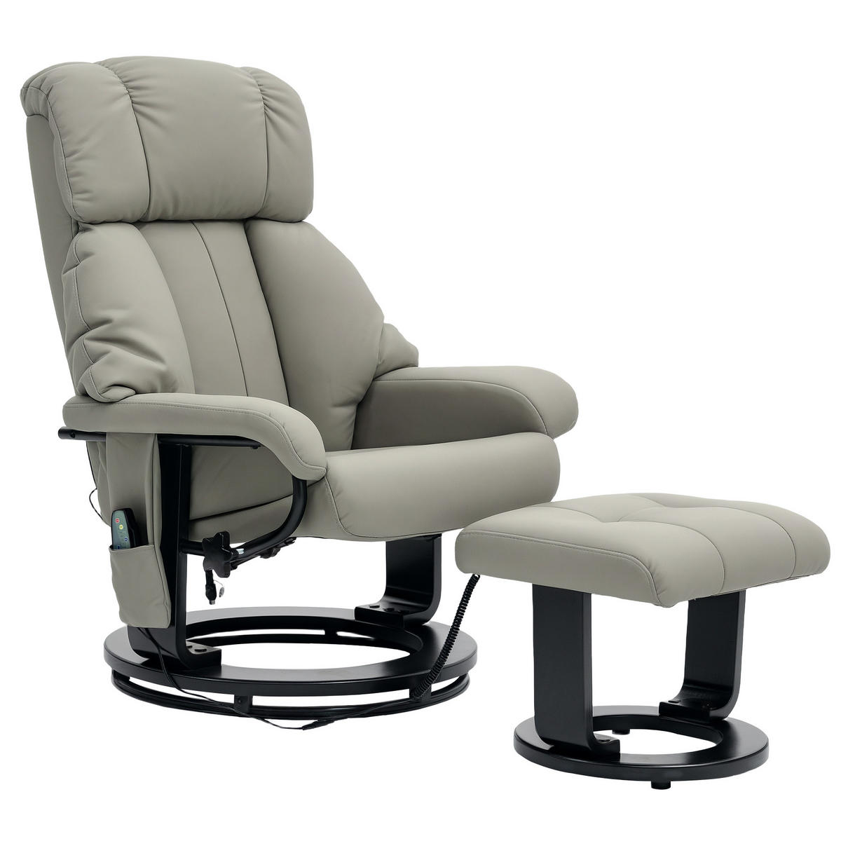 MASSAGESESSEL DE-06304 mit 10 Vibrationspunkte, drehbar Grau - Grau, Metall (80/102/76cm) - ComfortXL