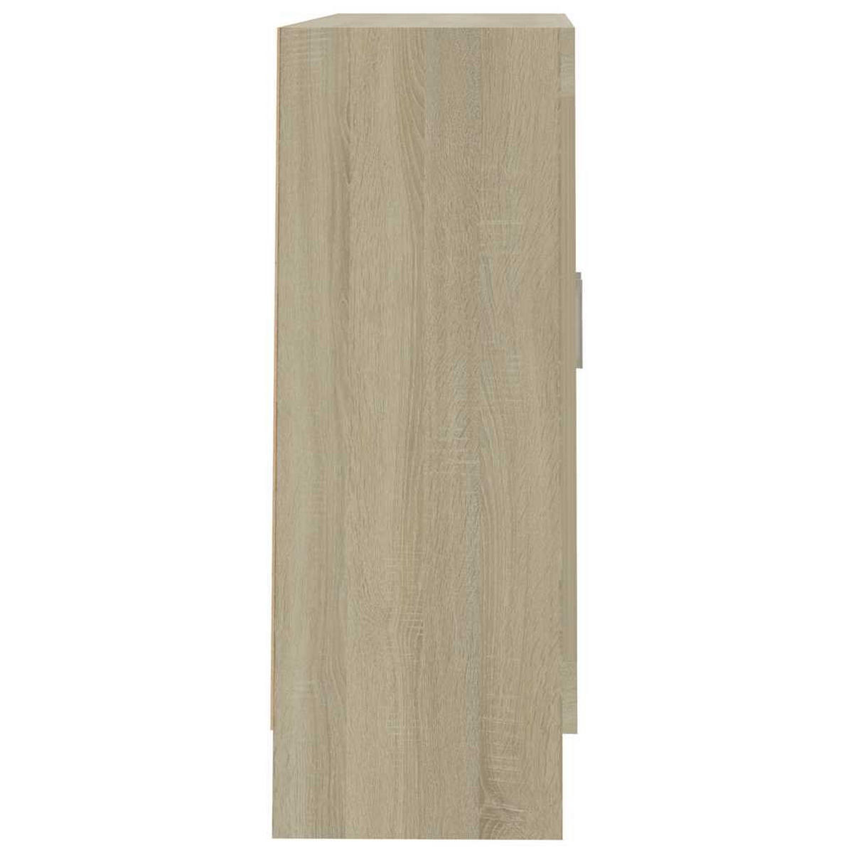 VITRINENSCHRANK mit 2 Fächern, 2 Glastüren 82,5/30,5/80 cm aus Holzwerkstoff Sonoma-Eiche Dekor - Sonoma Eiche, Holz (82.5/80/30.5cm) - vidaXL
