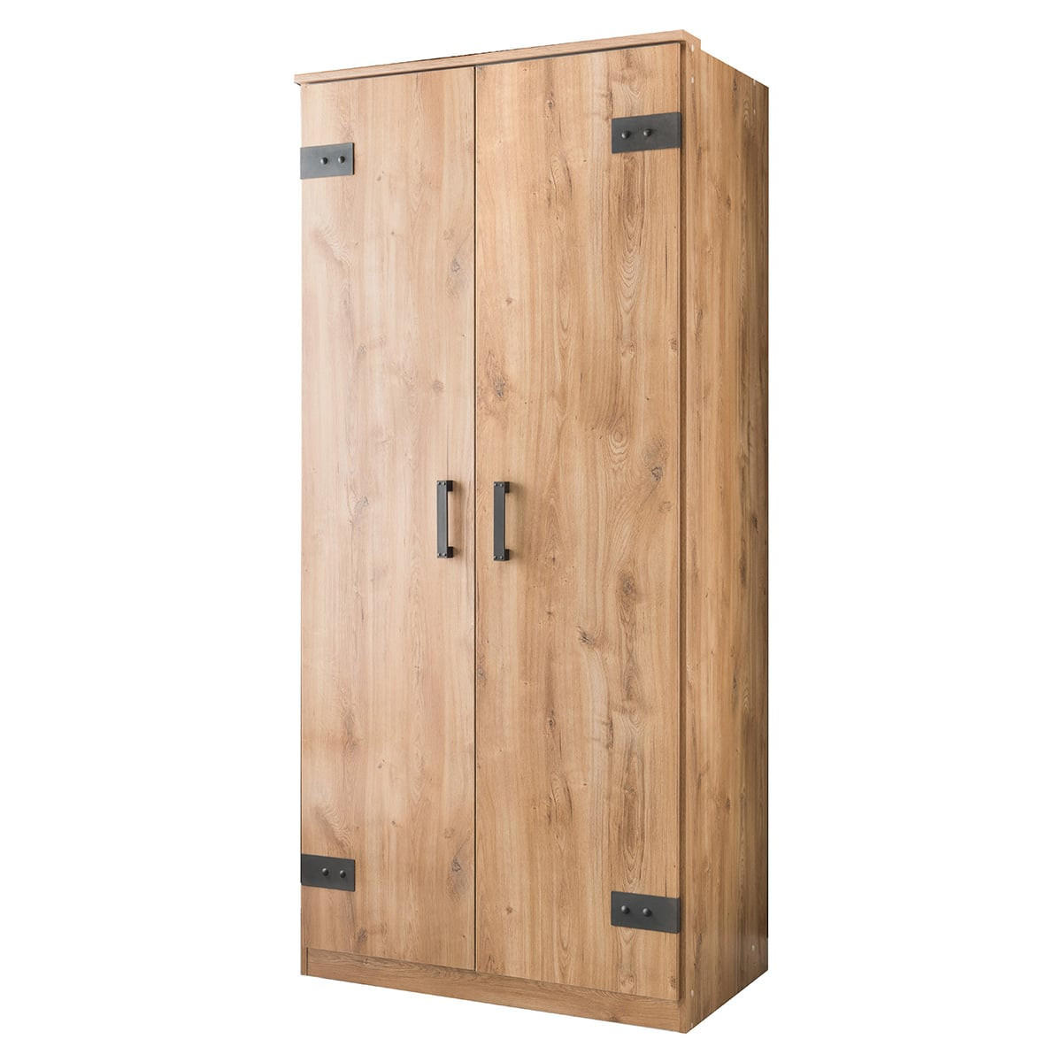 DREHTÜRENSCHRANK 2-türig in Eichenholzoptik - H199 cm - Apfelbaumfarben, Holzwerkstoff (58/199/90cm) - Calicosy