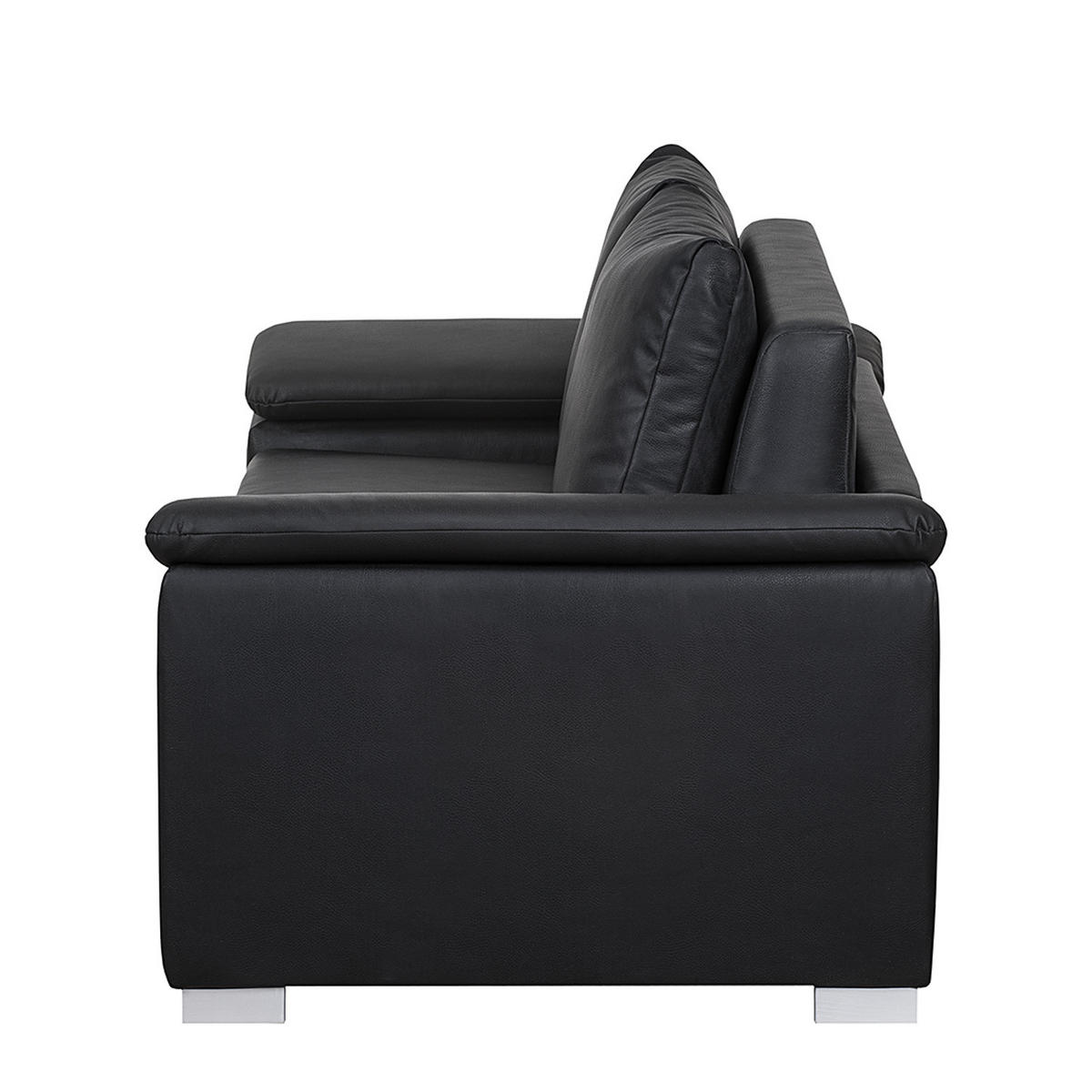 SCHLAFSOFA mit schräger Armlehne - Schwarz, Kunststoff (190/90/90cm) - home24