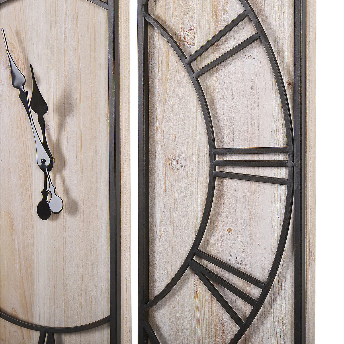 WANDUHR Tannenholz heller holzfarbton Coatlan - Hellbraun, Holz (75/75/4cm) - Beliani
