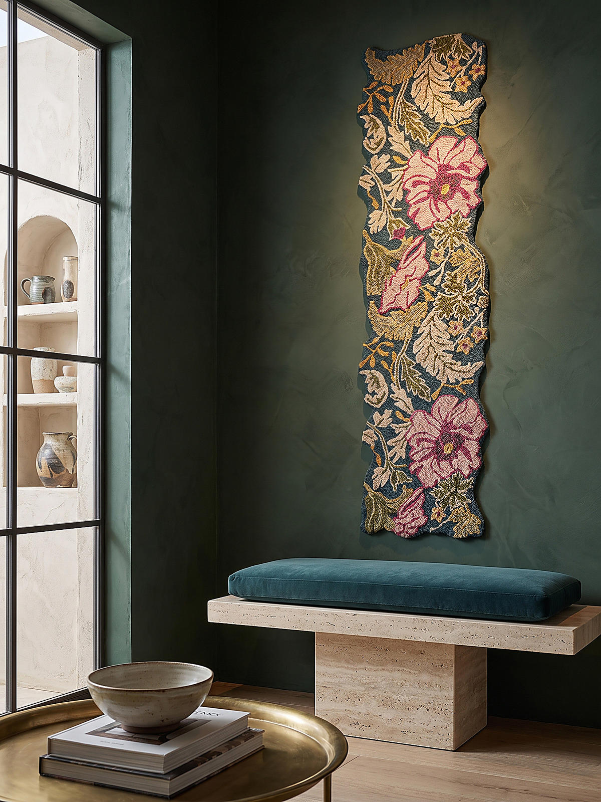 TEPPICHLÄUFER handgetuftet CHAR, Blütenmuster, Multi, 60 x 230 cm - Multicolor, Textil (60/230cm) - KADIMA DESIGN