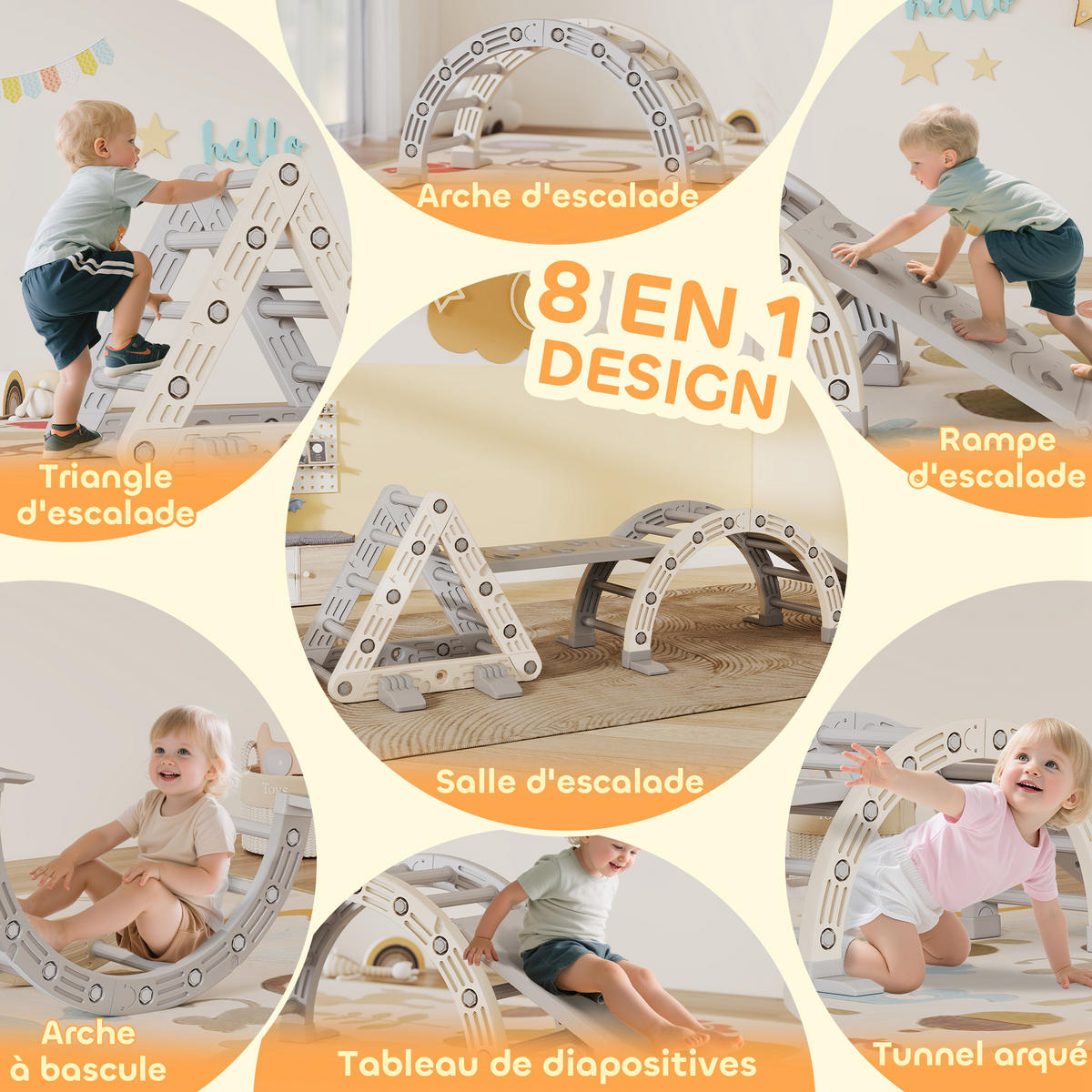KLETTERDREIECK DE-18394 Grau - Grau, Kunststoff (70/104cm) - ComfortXL