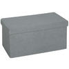 SITZBANK mit Stauraum, faltbar Polsterbank, Bettbank mit Samtoptik, Sitztruhe - Dunkelgrau, Textil (38/38/76cm) - HOMCOM