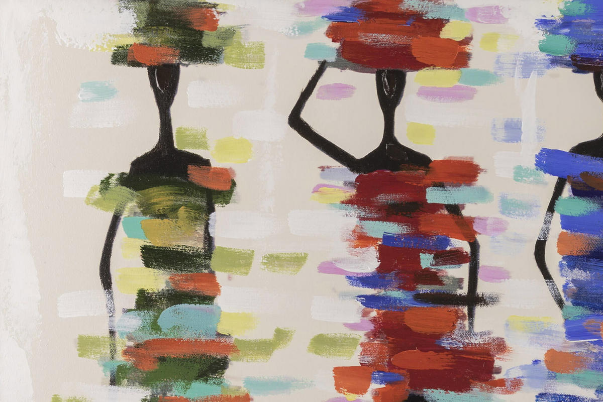 ACRYLBILD HANDGEMALT 60/60 cm - Beige, Holz/Textil (60/60cm) - KUNSTLOFT