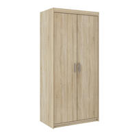 KLEIDERSCHRANK Storicos Sonoma Eiche 89,7/190,5/53 cm - Modern 2-türig - Beige, Holzwerkstoff/Kunststoff (89.8/190.6/53cm) - AX Living