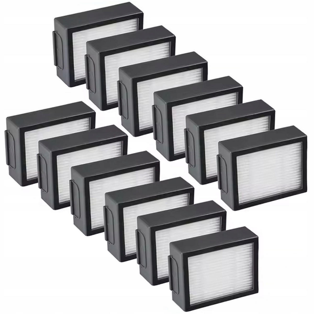 FILTER E/I/J HEPA Ersatz, 12er-Set, hohe Wirksamkeit, kompatibel mit Serie E I J - Multicolor, Kunststoff/Metall (10/10/10cm)