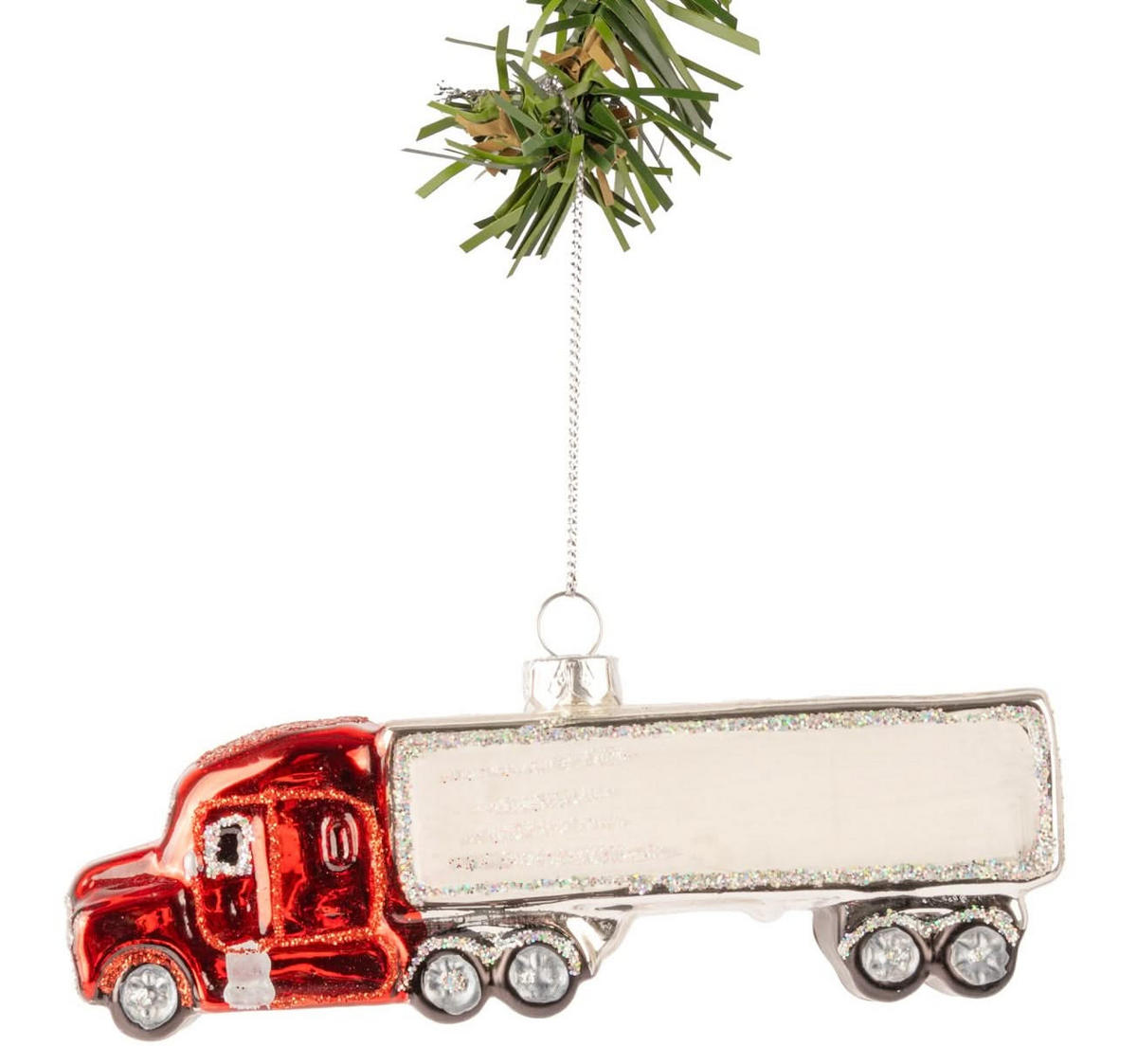 WEIHNACHTSKUGEL Truck 14 cm - Rot, Glas (3/6/1cm)