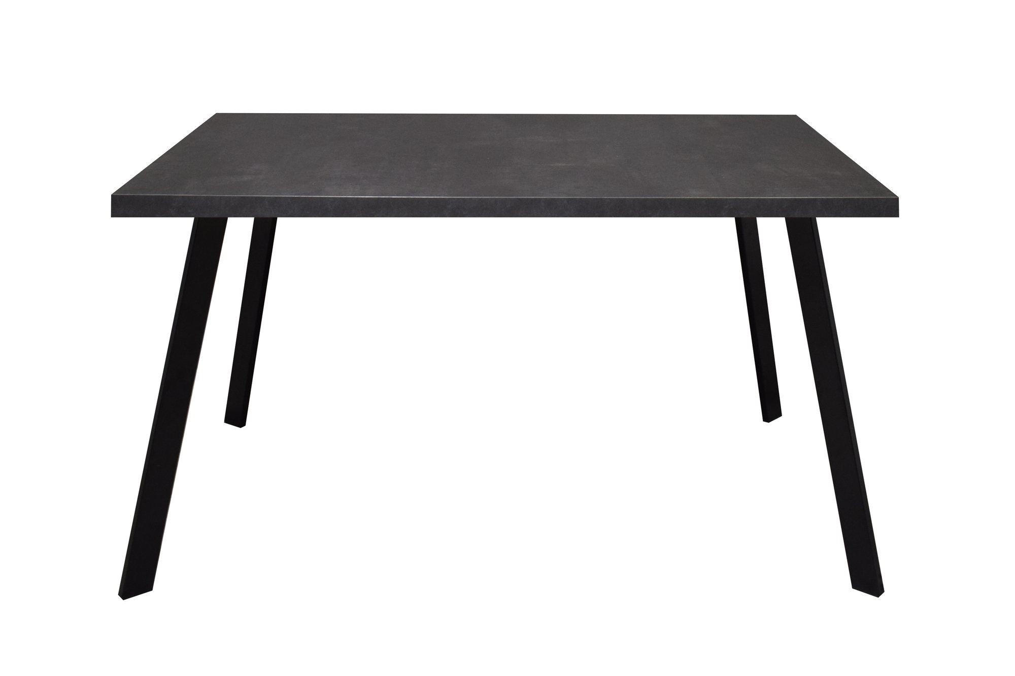 ESSZIMMERTISCH rechteckig Ediva 1 140 x 90 x 75 Esstisch Schwarz/Schwarzstahl - Schwarz, Metall (140/90/75cm) - 58aufmkessel
