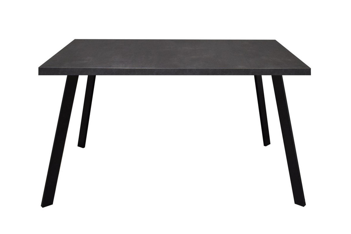 ESSZIMMERTISCH rechteckig Ediva 1 180 x 90 x 75 Esstisch Schwarz/Schwarzstahl - Schwarz, Metall (180/90/75cm) - 58aufmkessel
