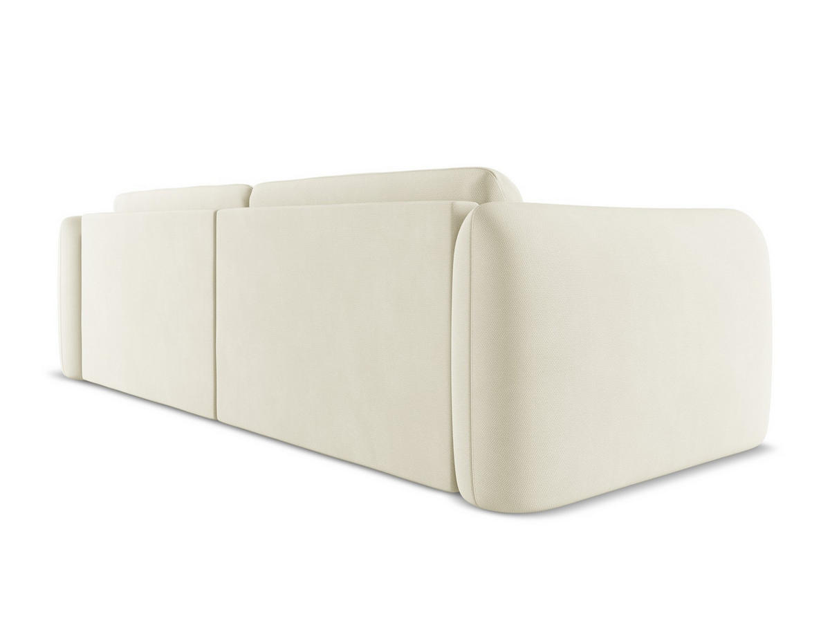 3-SITZER SOFA mit Schlaffunktion Strukturstoff Stoff Pink - Pink/Hellrosa, Kunststoff/Textil (255/85/105cm) - Makamii