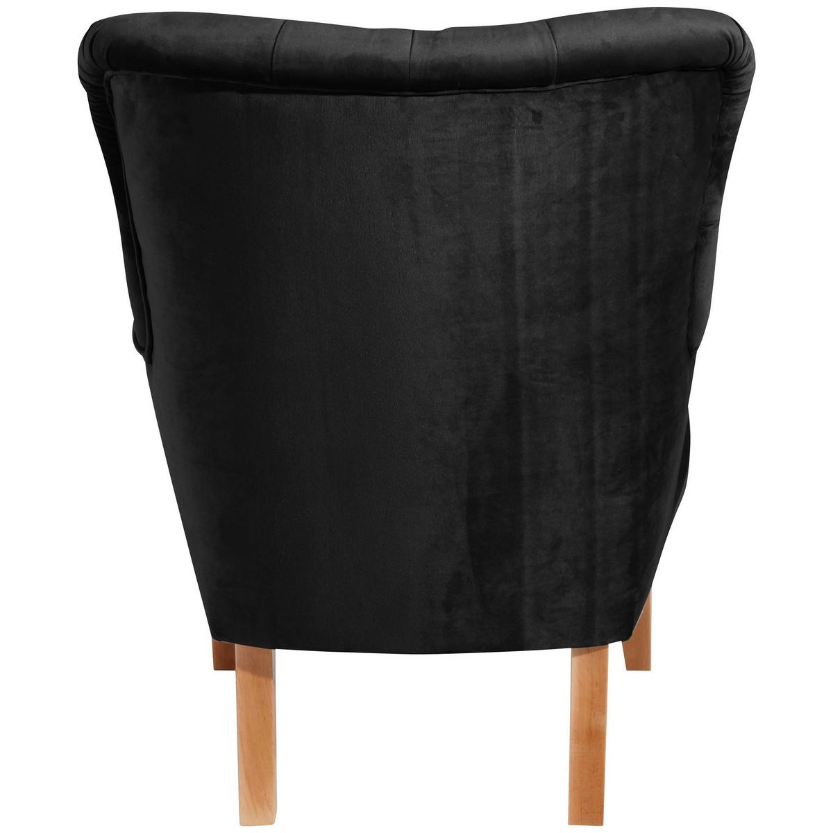 SESSEL Kaiya Bezug Samtvelours Buche natur / schwarz - Schwarz, Kunststoff (71/97/82cm) - 58aufmkessel