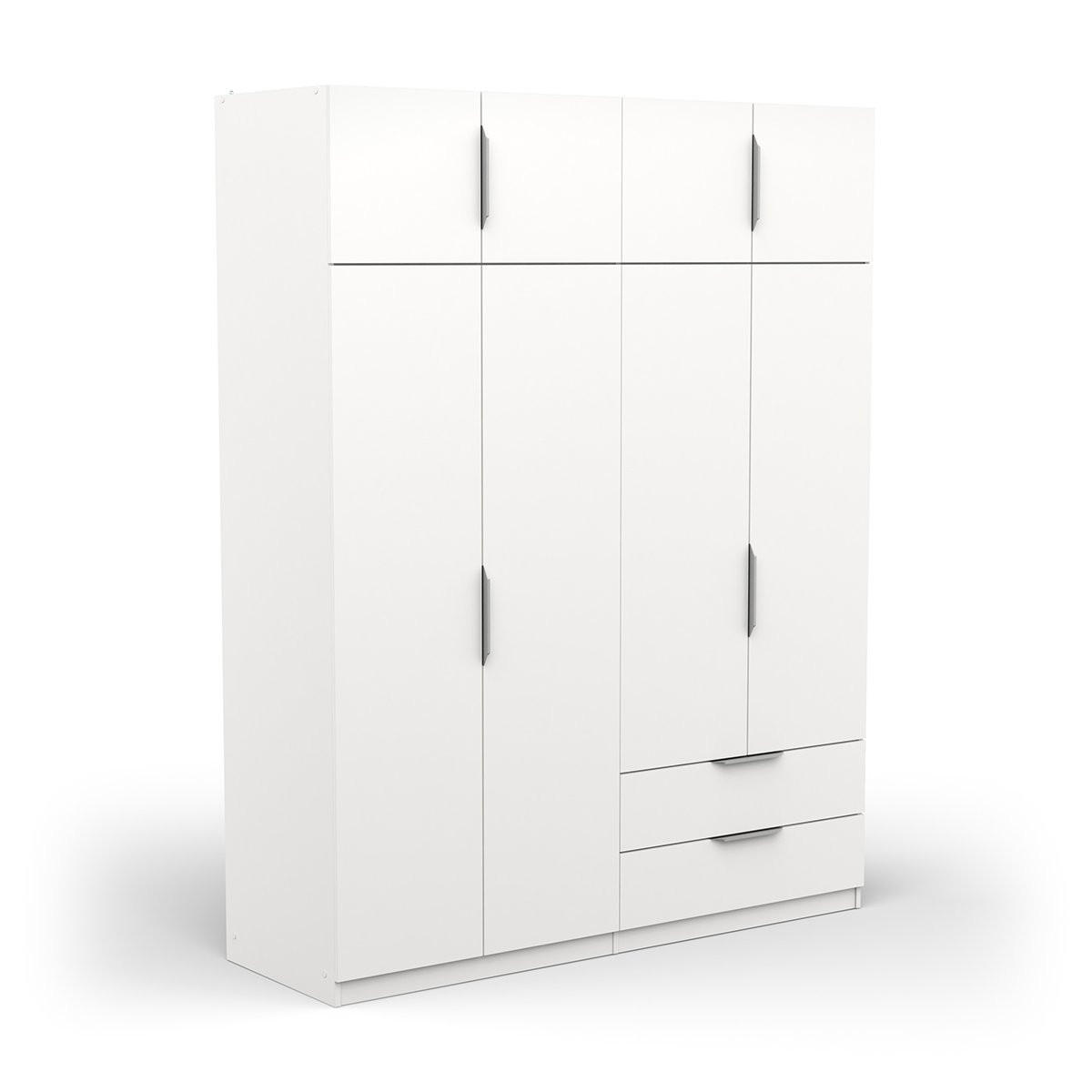SCHRANK, 8 Türen - GHOST - Weiß - 157,3 x 51,1 x 203 cm - Weiß, Holz (51.1/203/157.3cm) - Demeyere