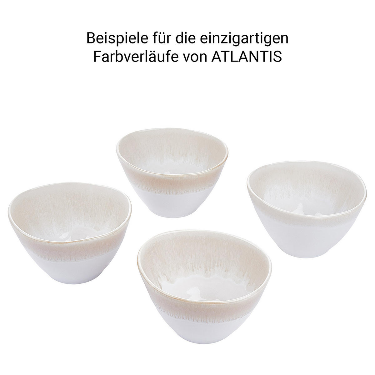 SCHALE (4er Set) Atlantis - Beige, Keramik (16/16/9cm) - Butlers
