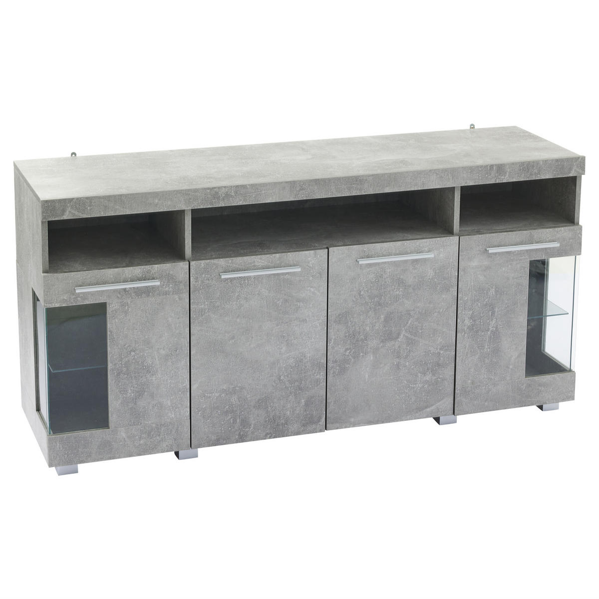 SIDEBOARD Grau 140/40/70 cm - Grau, Holzwerkstoff (140/70/40cm) - PANGIVO