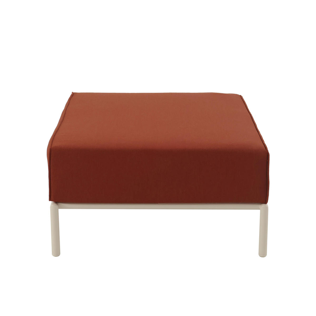 HOCKER, Terrakotta - Orange, Textil (72/38/77cm) - Oviala