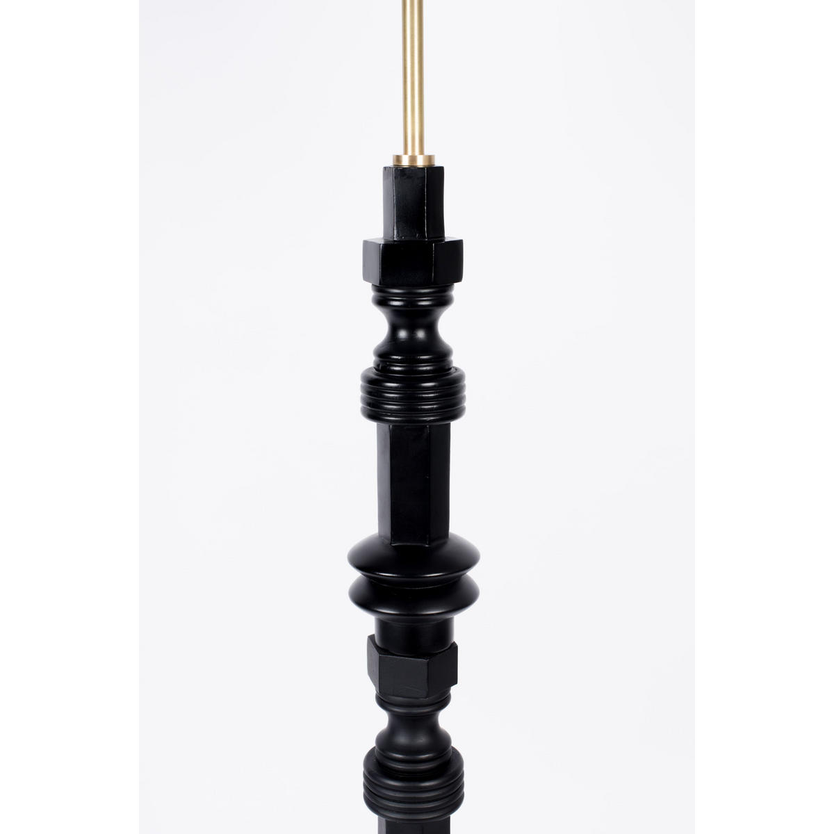 STEHLAMPE Totem Schwarz - Schwarz, Metall (46/46/148cm) - Zuiver
