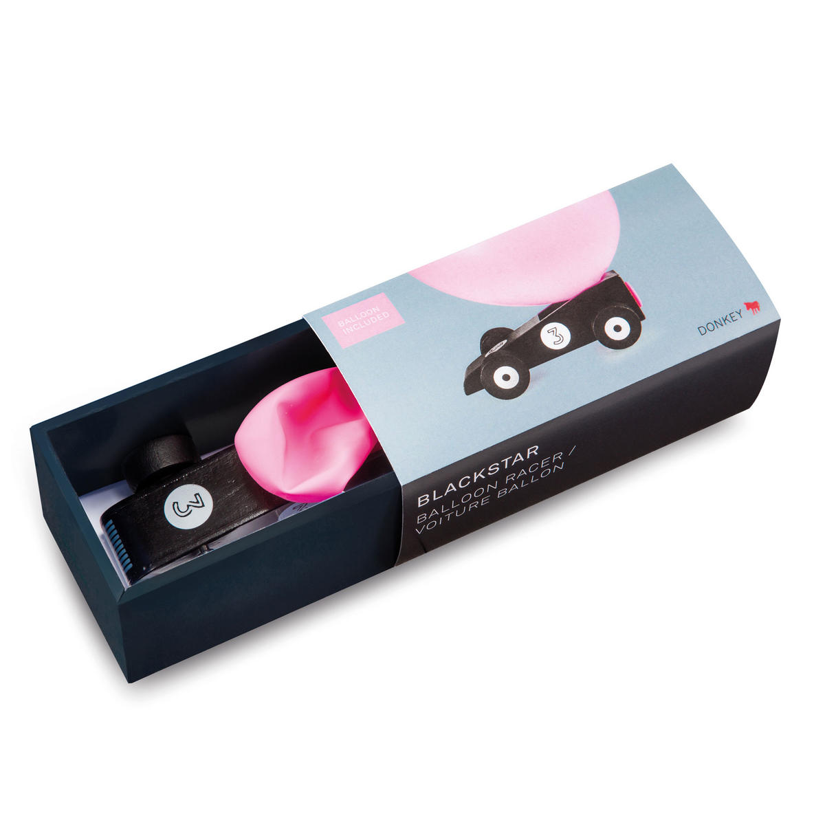 LUFTBALLONAUTO Blackstar, Kiefernholz, Schwarz - Schwarz, Holz (6/3.5/11.5cm)