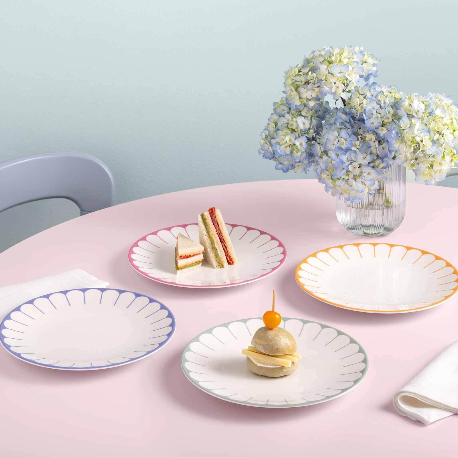 SPEISETELLER-SET Fleur Couleur bunt ø 26,6 cm 4er Set - Multicolor, Keramik (26.6cm) - Villeroy & Boch
