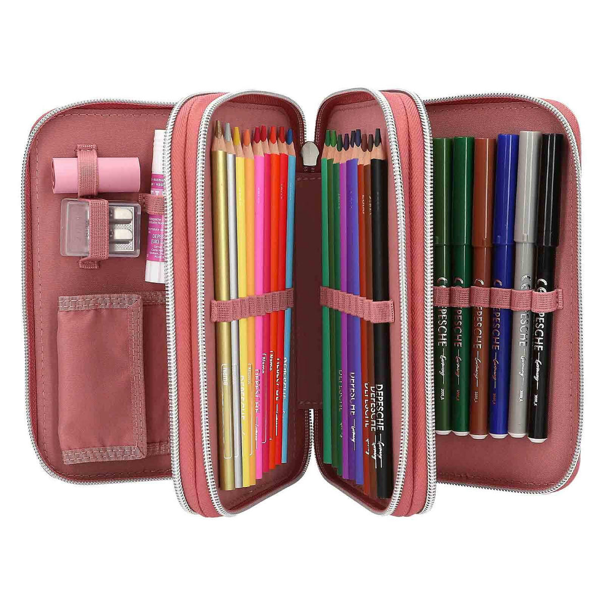 SCHUL-SET DOTS TOPModel flieder 2er Set - Flieder, Textil (1/1cm) - Depesche Germany