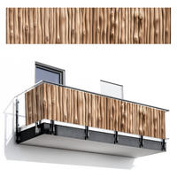 BALKON-SICHTSCHUTZ Holz - Stiel - Hellbraun - Ahornfarben, Kunststoff (500/110cm) - MuchoWow