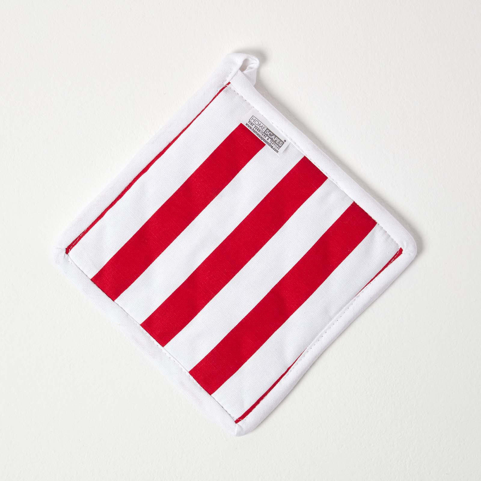 TOPFLAPPEN Polka Dots 20/20 cm, Baumwolle wattiert - Rot, Textil (20/20cm) - Homescapes
