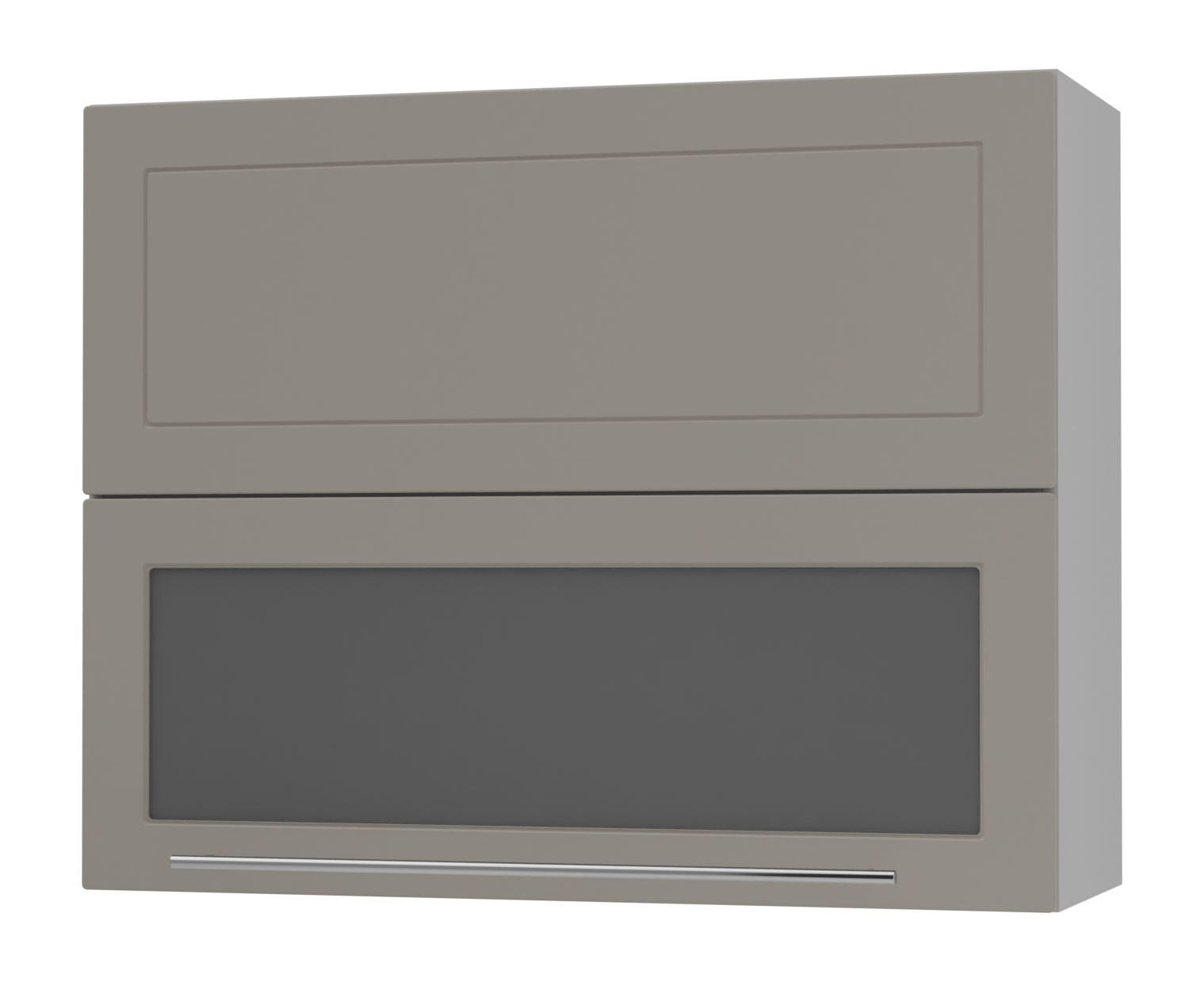 KÜCHENHÄNGESCHRANK Kvantum W8BS/90 Beige Matt / Grau Matt 90 / 32,5 / 72cm - Beige/Grau, Holz/Holzwerkstoff (90/72/32.5cm) - Feldmann-Wohnen
